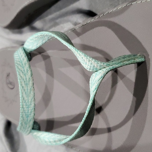 Chaco double strap sandals euc like new turquoise and grey - Picture 2 of 6